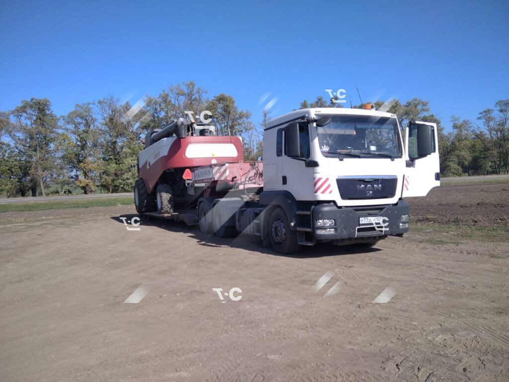 Перевозка комбайна на трале-7